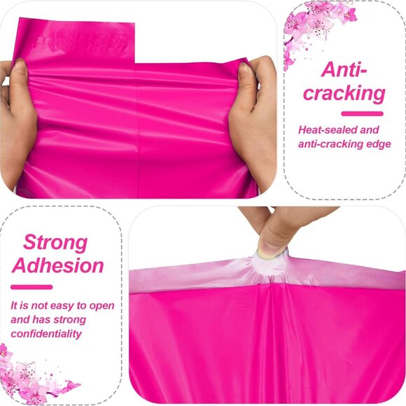 🔥 (25) 10x13" THANK YOU Poly Mailers Hot Pink Shipping Envelope Bags - Picture 4 of 8